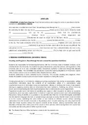 English Worksheet: Intermediate grammar exercise