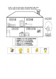 English Worksheet: THE SIMPSONS HOUSE