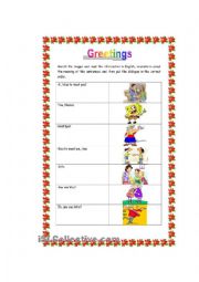 English Worksheet: My name is