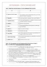 English Worksheet: EUTHANASIA. TOPIC VOCABULARY