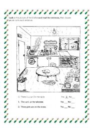 English Worksheet: Practice prepositions of place