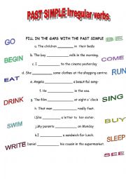 past simple irregular verbs