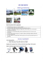 English Worksheet: ON THE MOVE