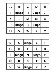 alphabet bingo