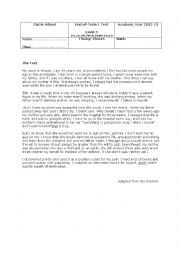 English Worksheet: 3 rd Level  (sc./sc.inf./tech./math./eco.) end of term exam number 1