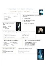 English Worksheet: Talking to the moon