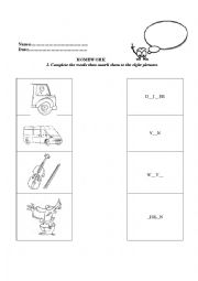 English Worksheet: consonant 