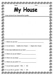 My House - Adult ESL worksheet