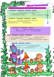 English Worksheet: word formation