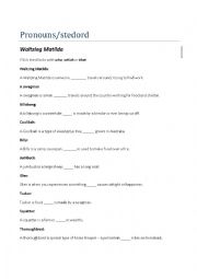 English Worksheet: Waltzing Matilda pronouns