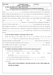 English Worksheet: group session school memories