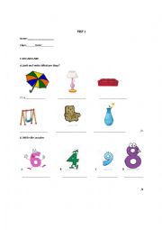 English Worksheet: Test 1-Welcome 1