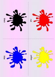 colors flashcard