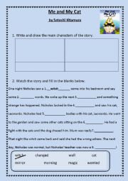 English Worksheet: Me and My Cat by Satoshi Kitamura