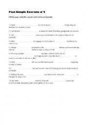 English Worksheet: Past Simple exercise n2