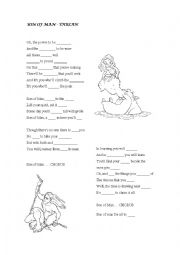 English Worksheet: Son of man - Tarzan listening