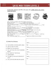 English Worksheet: TEST review