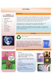 English Worksheet: Earth Day