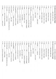 Exercises Present Indefinite Tense