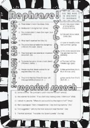 English Worksheet: Rephrase!