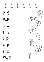 English Worksheet: Phonics cvc medial vowel 