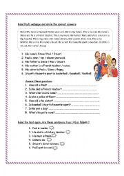 English Worksheet: Pauls webpage