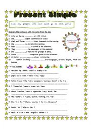 English Worksheet: Present Simple