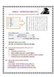 English Worksheet: Adele Song