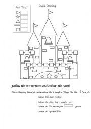 English Worksheet: Shapes and colours