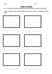 English Worksheet: Flags of Europe