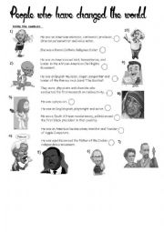 English Worksheet: People who changed the world