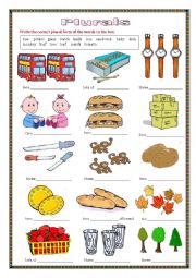 English Worksheet: Plurals