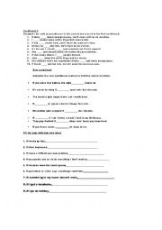 English Worksheet: 0 AND 1 ONDITIONAL
