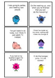 English Worksheet: Personality Characteristics - speech bubble flash cards