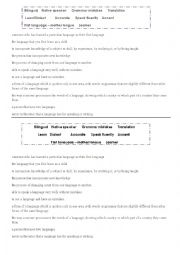 English Worksheet: Language learning vocabulary