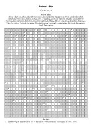 English Worksheet: Business ethics crossword