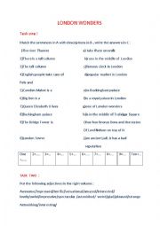 English Worksheet: London wonders