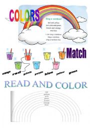 English Worksheet: colours