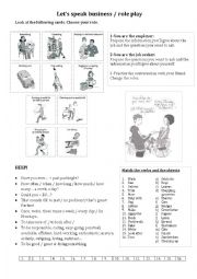 English Worksheet: Lets play business
