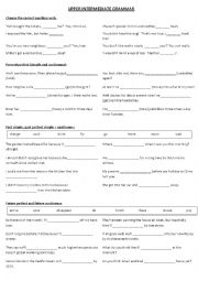 English Worksheet: Upper Intermediate Grmmar