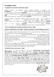 English Worksheet: 4th form first term test 2014