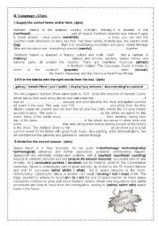 4th form first term test 2014