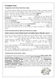 English Worksheet: 4th form first term test november 2014 