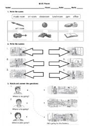 English Worksheet: Quiz about places