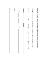 English Worksheet: Extension work- Wild Animals 