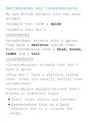 vertebrate and invertebrate animals