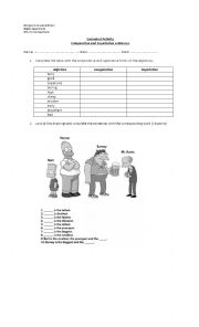 English Worksheet: Comparative and Superlatives