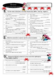 English Worksheet: Past Simple - Used to - REVIEW