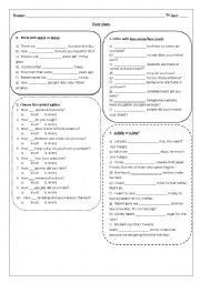 English Worksheet: Quantifiers