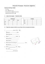 English Worksheet: Possessives